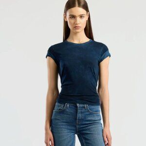 Cotton Citizen SuPima Cotton Short Sleeve Standard Tee Tie Dye Vintage Navy XS